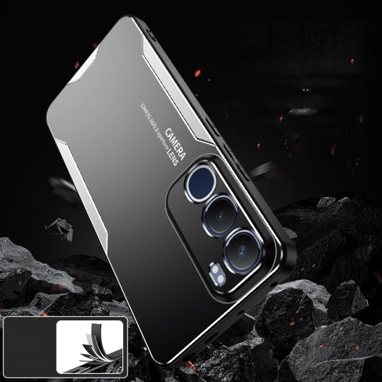 For vivo Y19s 4G Blade Series TPU Hybrid Metal Phone Case