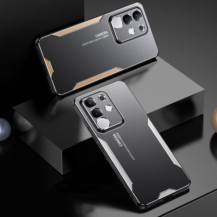 For vivo Y29 4G Blade Series TPU Hybrid Metal Phone Case
