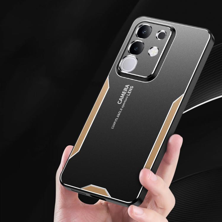 For vivo Y29 4G Blade Series TPU Hybrid Metal Phone Case