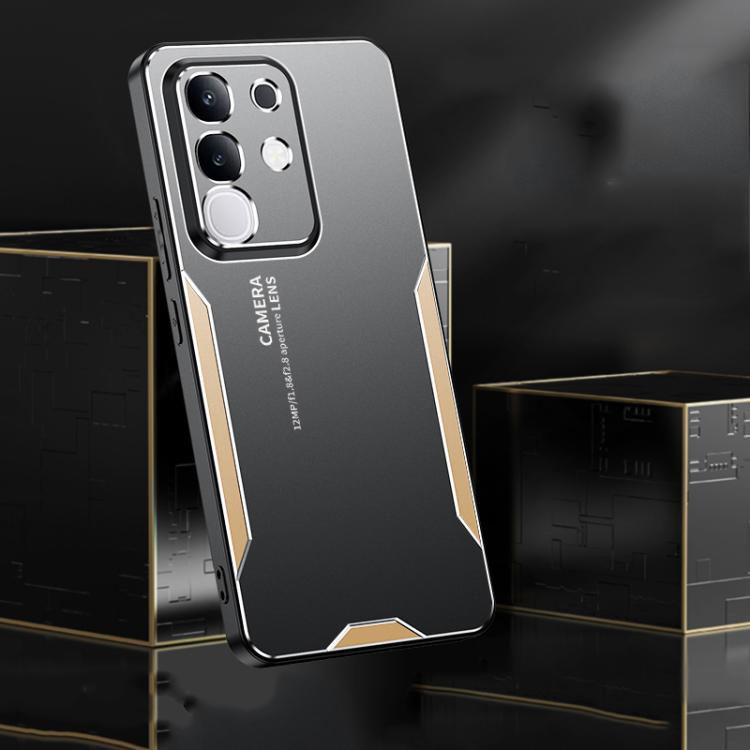 For vivo Y29 4G Blade Series TPU Hybrid Metal Phone Case