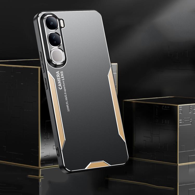For vivo Y21d 4G Blade Series TPU Hybrid Metal Phone Case