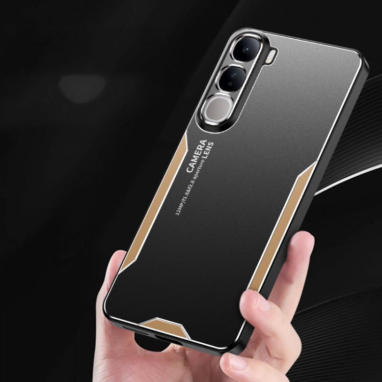 For vivo Y21d 4G Blade Series TPU Hybrid Metal Phone Case
