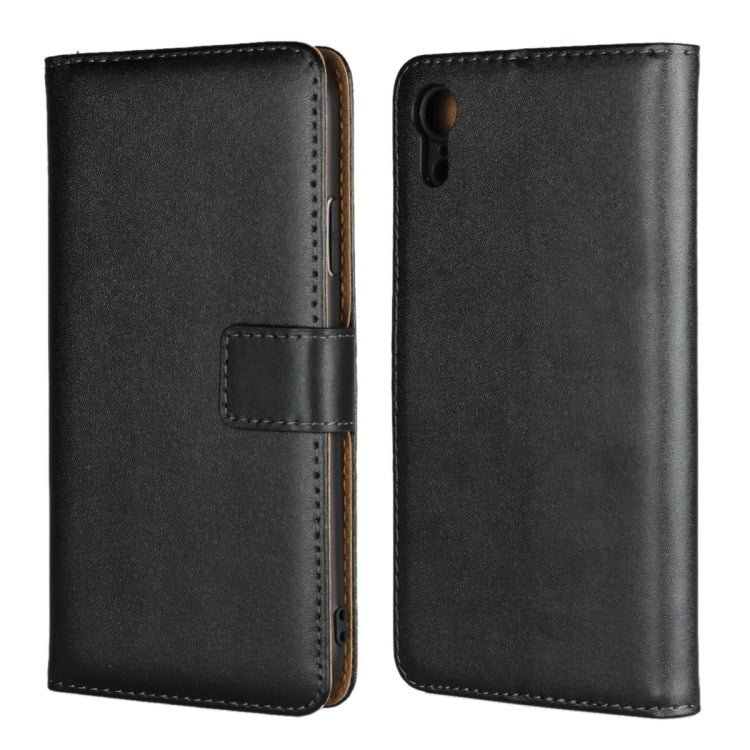 For iPhone XR Leather Horizontal Flip Holster with Magnetic Clasp and Bracket and Card Slot and Wallet