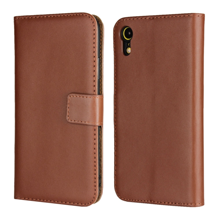 For iPhone XR Leather Horizontal Flip Holster with Magnetic Clasp and Bracket and Card Slot and Wallet