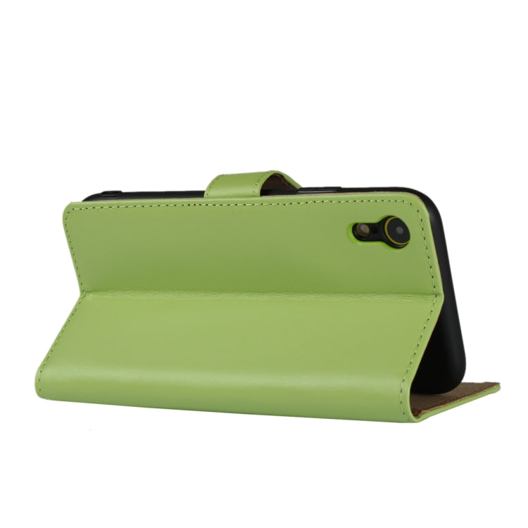 For iPhone XR Leather Horizontal Flip Holster with Magnetic Clasp and Bracket and Card Slot and Wallet