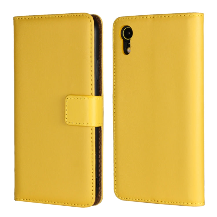 For iPhone XR Leather Horizontal Flip Holster with Magnetic Clasp and Bracket and Card Slot and Wallet