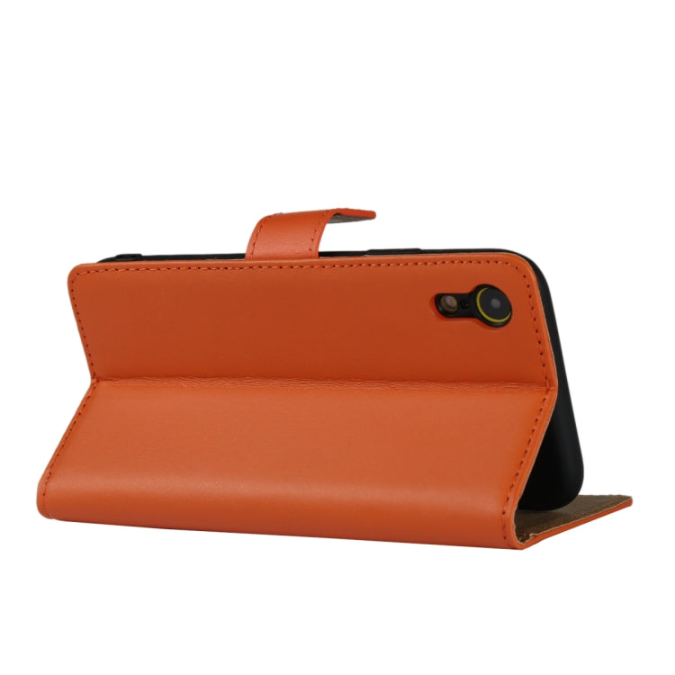 For iPhone XR Leather Horizontal Flip Holster with Magnetic Clasp and Bracket and Card Slot and Wallet