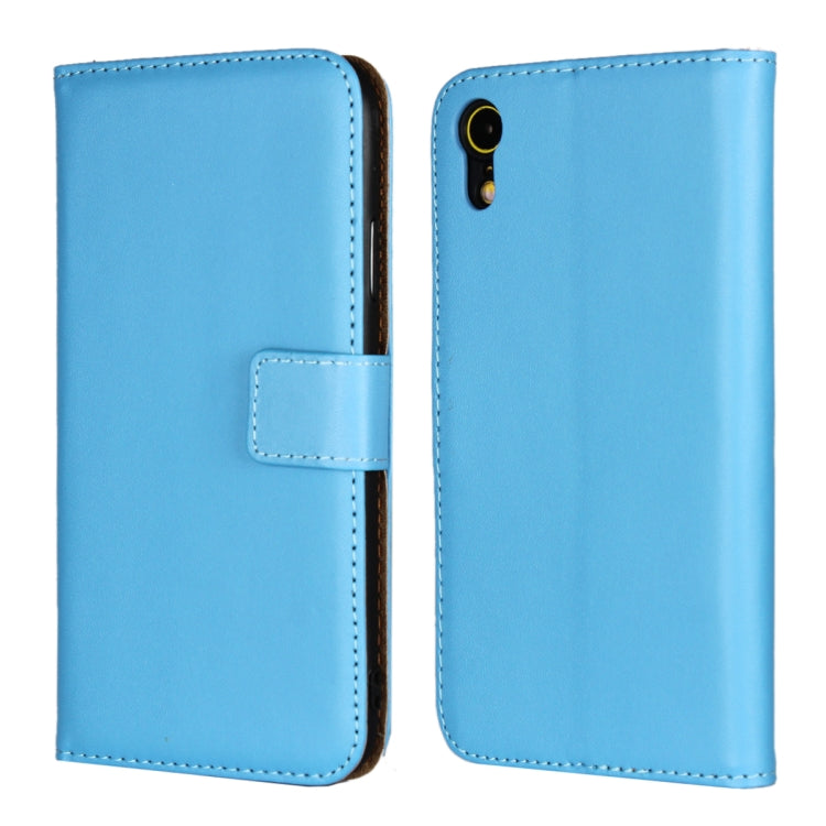 For iPhone XR Leather Horizontal Flip Holster with Magnetic Clasp and Bracket and Card Slot and Wallet