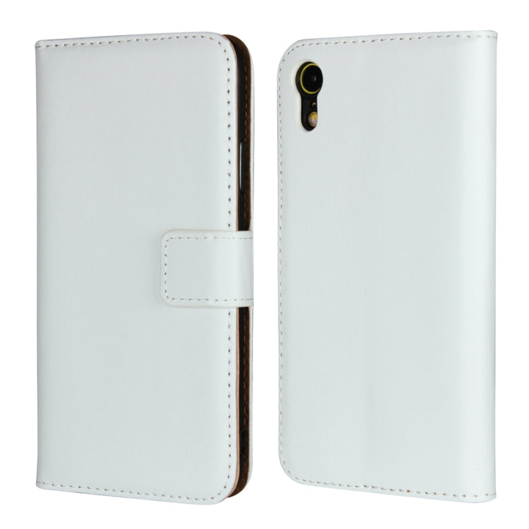 For iPhone XR Leather Horizontal Flip Holster with Magnetic Clasp and Bracket and Card Slot and Wallet