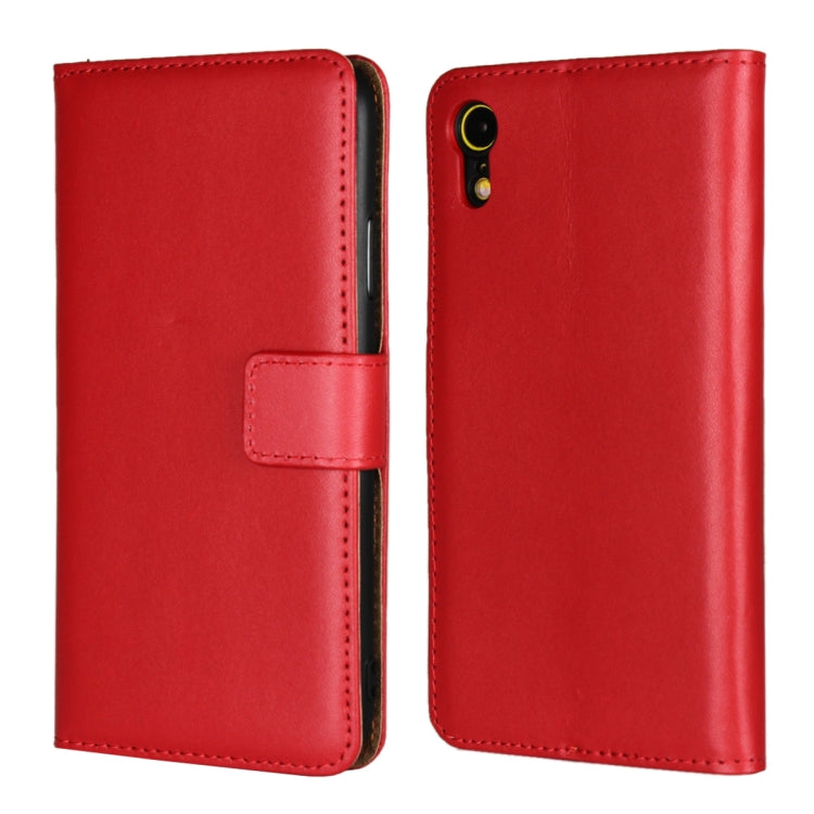 For iPhone XR Leather Horizontal Flip Holster with Magnetic Clasp and Bracket and Card Slot and Wallet