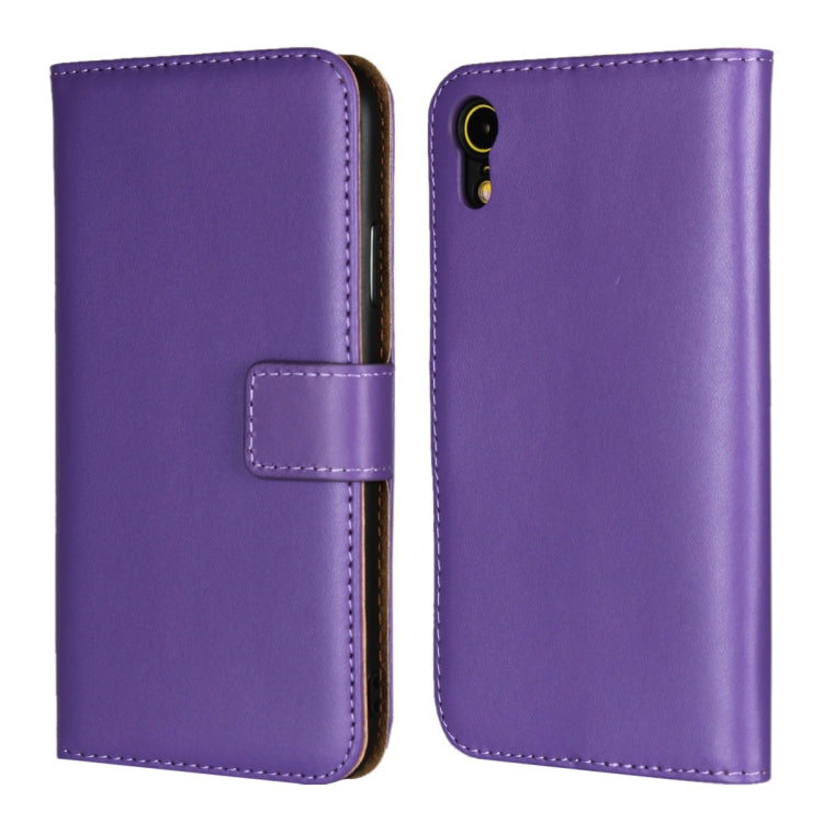 For iPhone XR Leather Horizontal Flip Holster with Magnetic Clasp and Bracket and Card Slot and Wallet