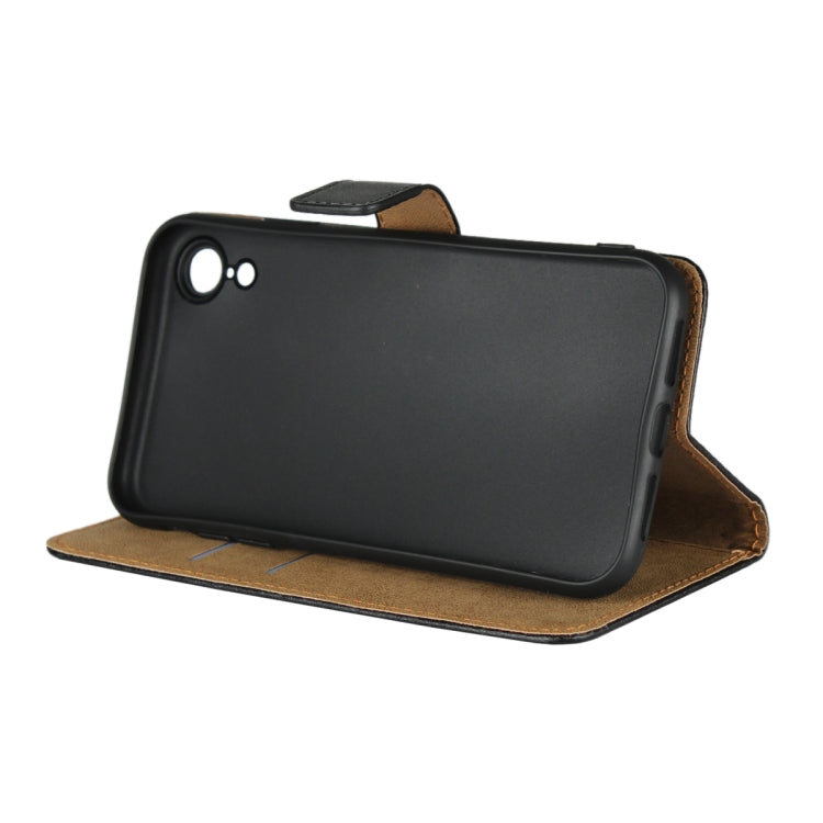 For iPhone XR Leather Horizontal Flip Holster with Magnetic Clasp and Bracket and Card Slot and Wallet