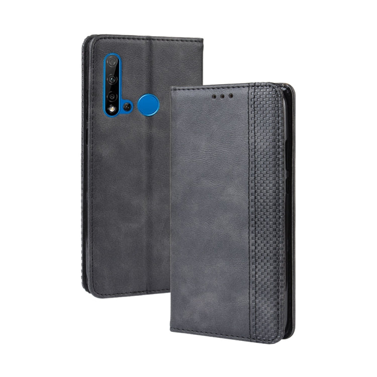 Magnetic Buckle Retro Crazy Horse Texture Horizontal Flip Leather Case for Huawei P20 lite (2019) / Nova 5i, with Holder & Card Slots & Photo Frame