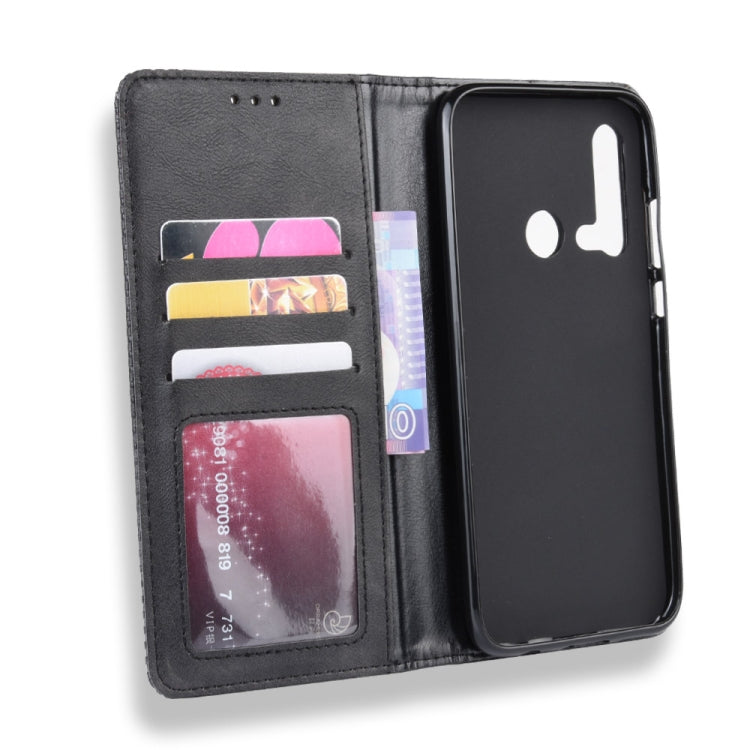 Magnetic Buckle Retro Crazy Horse Texture Horizontal Flip Leather Case for Huawei P20 lite (2019) / Nova 5i, with Holder & Card Slots & Photo Frame