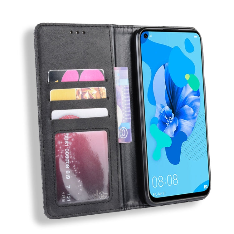 Magnetic Buckle Retro Crazy Horse Texture Horizontal Flip Leather Case for Huawei P20 lite (2019) / Nova 5i, with Holder & Card Slots & Photo Frame