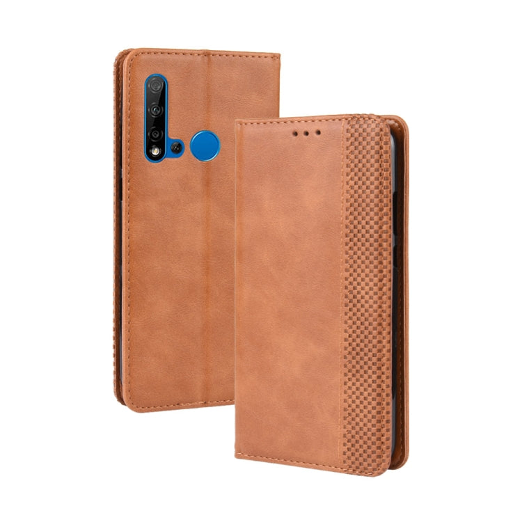 Magnetic Buckle Retro Crazy Horse Texture Horizontal Flip Leather Case for Huawei P20 lite (2019) / Nova 5i, with Holder & Card Slots & Photo Frame