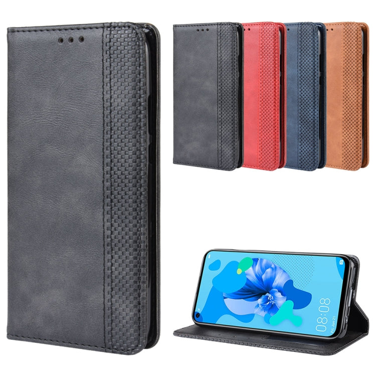 Magnetic Buckle Retro Crazy Horse Texture Horizontal Flip Leather Case for Huawei P20 lite (2019) / Nova 5i, with Holder & Card Slots & Photo Frame