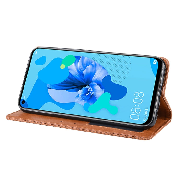 Magnetic Buckle Retro Crazy Horse Texture Horizontal Flip Leather Case for Huawei P20 lite (2019) / Nova 5i, with Holder & Card Slots & Photo Frame