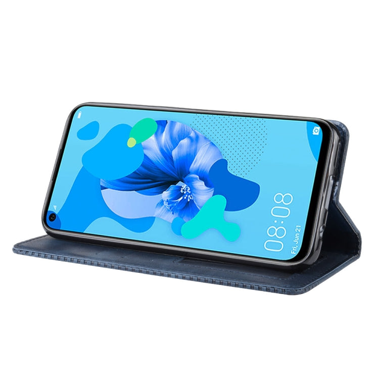 Magnetic Buckle Retro Crazy Horse Texture Horizontal Flip Leather Case for Huawei P20 lite (2019) / Nova 5i, with Holder & Card Slots & Photo Frame