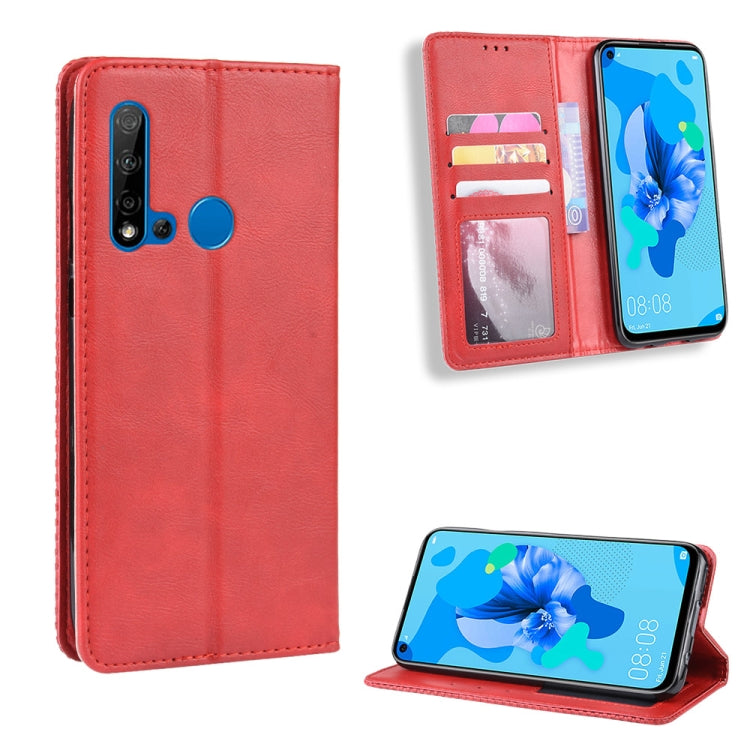 Magnetic Buckle Retro Crazy Horse Texture Horizontal Flip Leather Case for Huawei P20 lite (2019) / Nova 5i, with Holder & Card Slots & Photo Frame