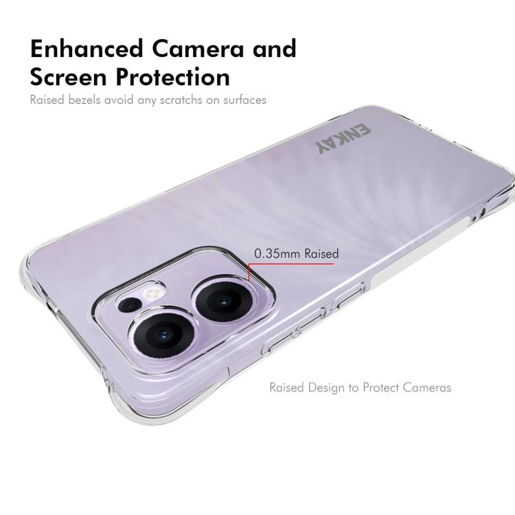 For OPPO Reno13 F 5G ENKAY Hat-Prince Transparent TPU Shockproof Phone Case
