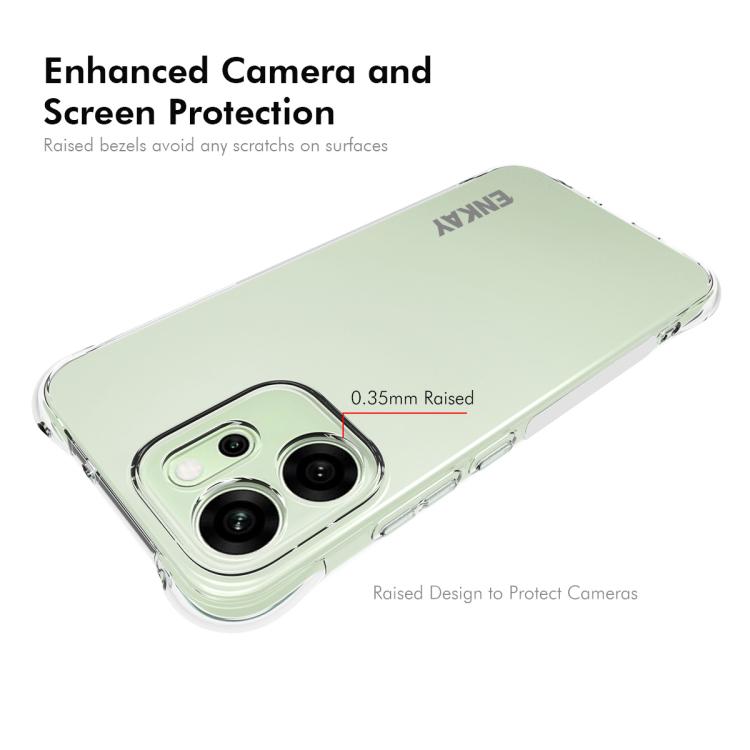For OPPO Reno14 5G Global ENKAY Hat-Prince Transparent TPU Shockproof Phone Case