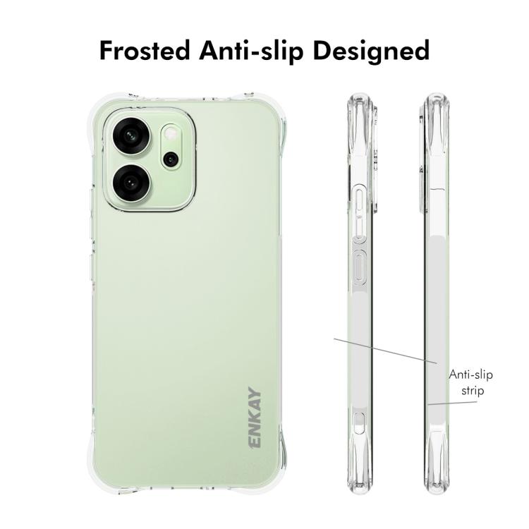 For OPPO Reno14 5G Global ENKAY Hat-Prince Transparent TPU Shockproof Phone Case