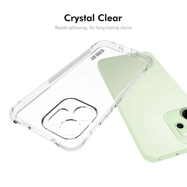 For OPPO Reno14 5G Global ENKAY Hat-Prince Transparent TPU Shockproof Phone Case