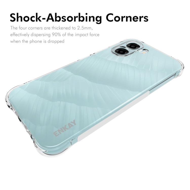 For OPPO A6x 4G / 5G ENKAY Hat-Prince Transparent TPU Shockproof Phone Case