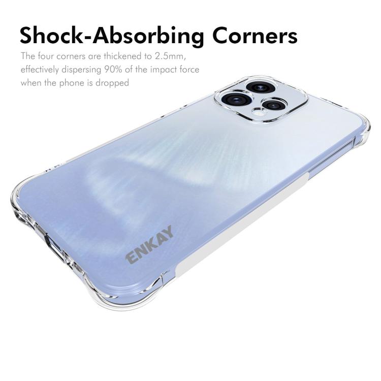 For OPPO Reno15 Global ENKAY Hat-Prince Transparent TPU Shockproof Phone Case