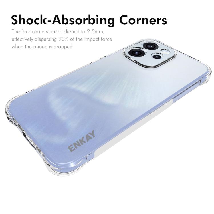 For OPPO Reno15 F Global ENKAY Hat-Prince Transparent TPU Shockproof Phone Case