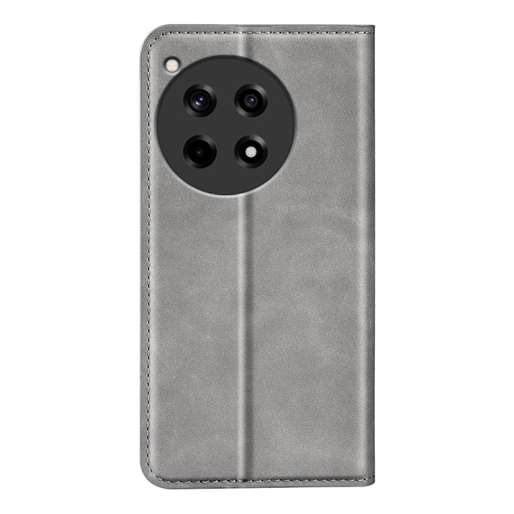 For OnePlus 12R Retro-skin Magnetic Suction Leather Phone Case