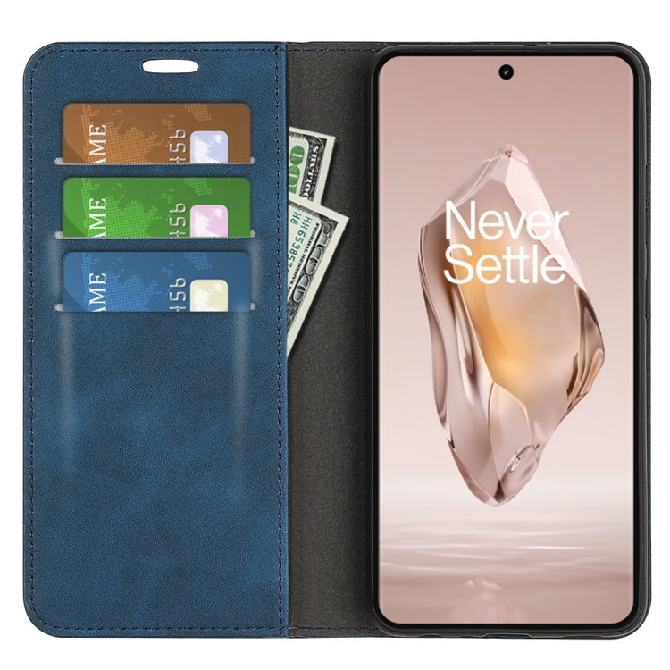 For OnePlus 12R Retro-skin Magnetic Suction Leather Phone Case