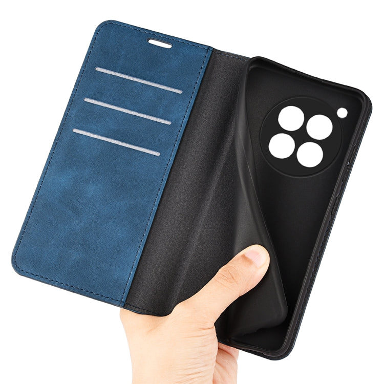For OnePlus 12R Retro-skin Magnetic Suction Leather Phone Case