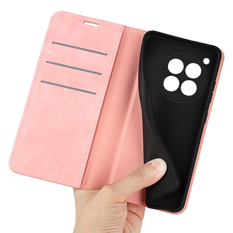For OnePlus 12R Retro-skin Magnetic Suction Leather Phone Case