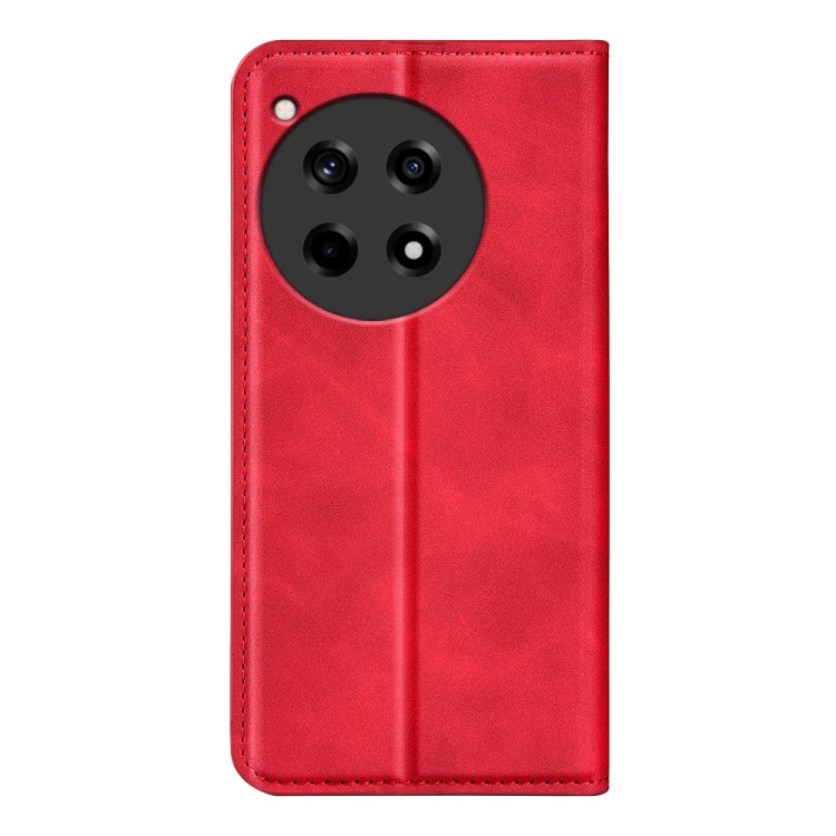 For OnePlus 12R Retro-skin Magnetic Suction Leather Phone Case
