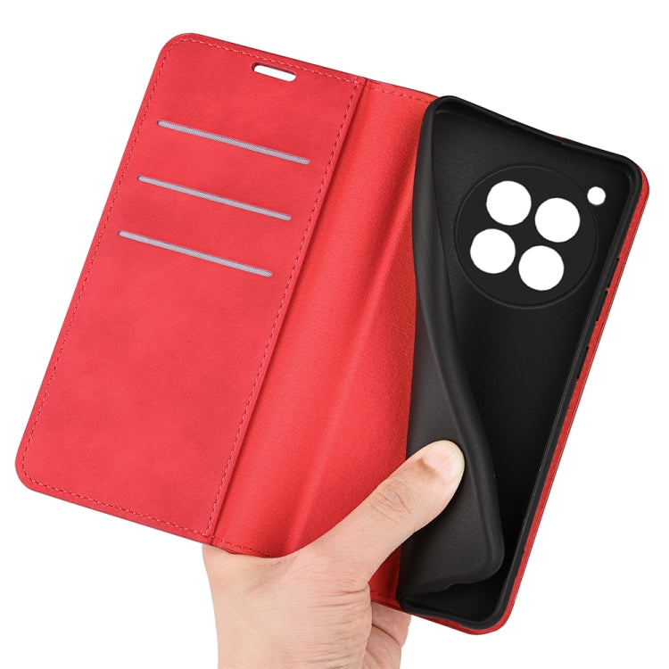 For OnePlus 12R Retro-skin Magnetic Suction Leather Phone Case