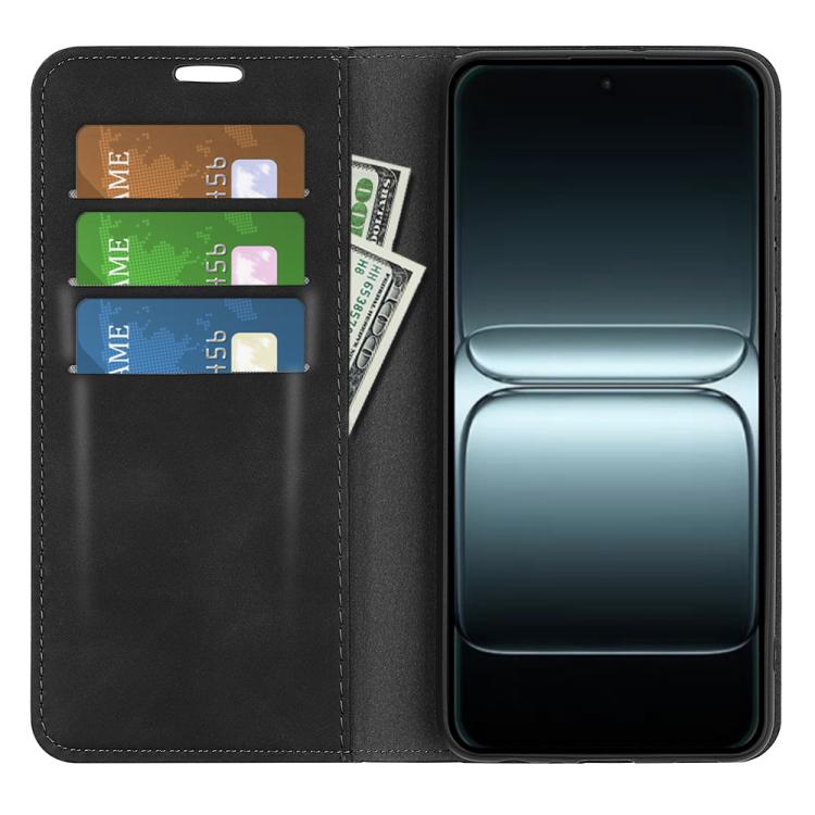 For OnePlus 13T Retro-skin Magnetic Suction Leather Phone Case