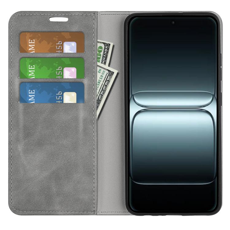 For OnePlus 13T Retro-skin Magnetic Suction Leather Phone Case