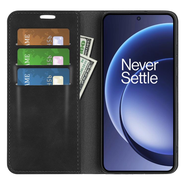 For OnePlus 15 Retro-skin Magnetic Suction Leather Phone Case