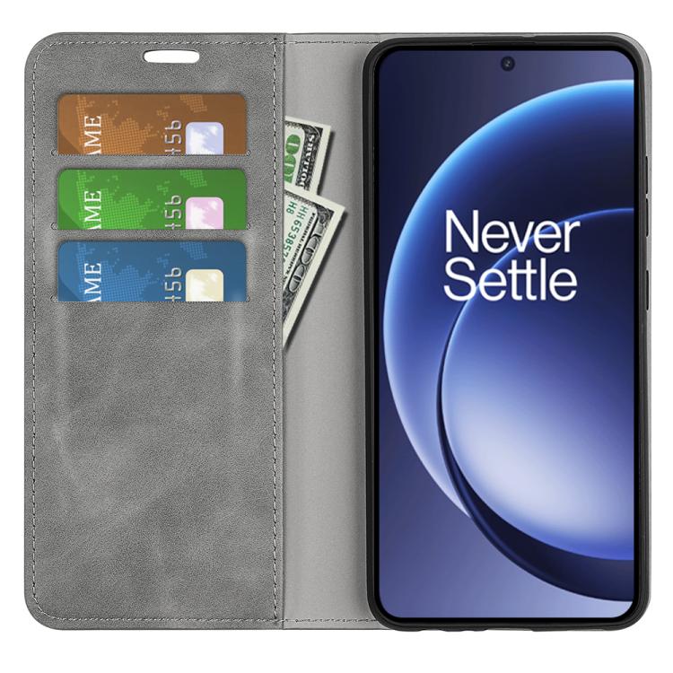 For OnePlus 15 Retro-skin Magnetic Suction Leather Phone Case