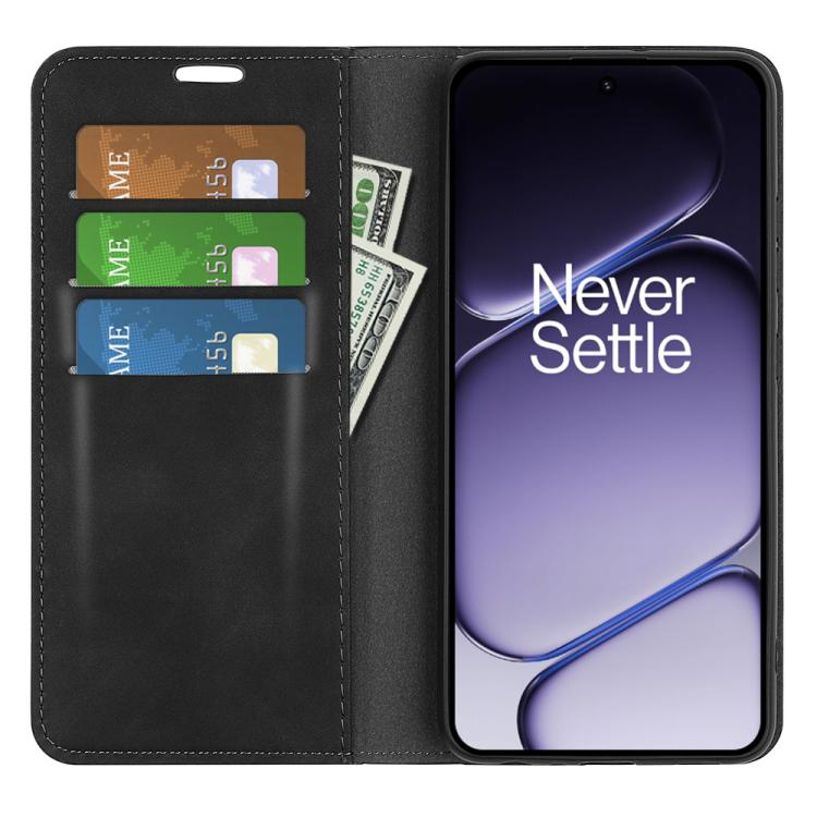 For OnePlus Turbo 6 / 6V Retro-skin Magnetic Suction Leather Phone Case