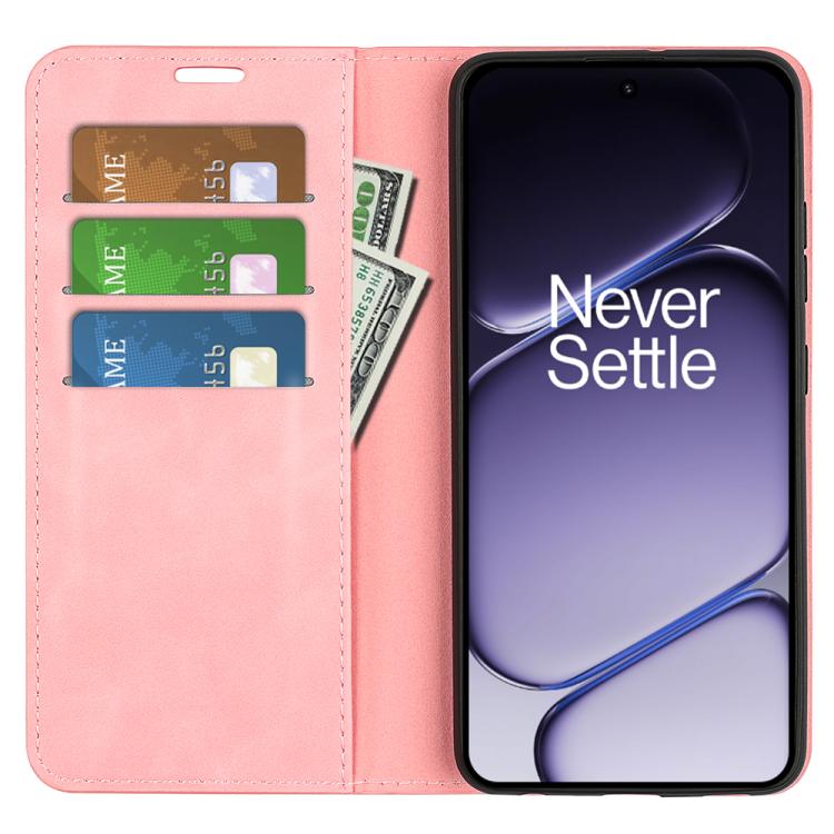 For OnePlus Turbo 6 / 6V Retro-skin Magnetic Suction Leather Phone Case
