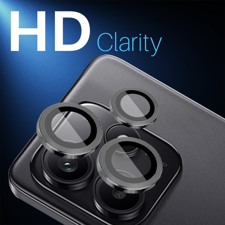 For Xiaomi Redmi Note 14 5G NORTHJO Camera LensCD Vein Metal Ring Tempered Glass Film