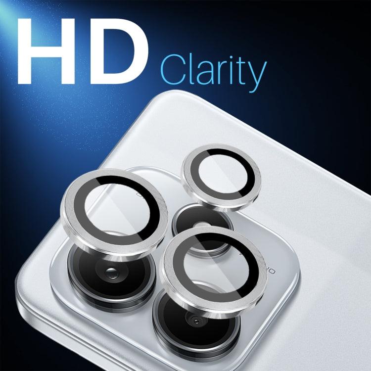 For Xiaomi Redmi Note 14 5G NORTHJO Camera LensCD Vein Metal Ring Tempered Glass Film
