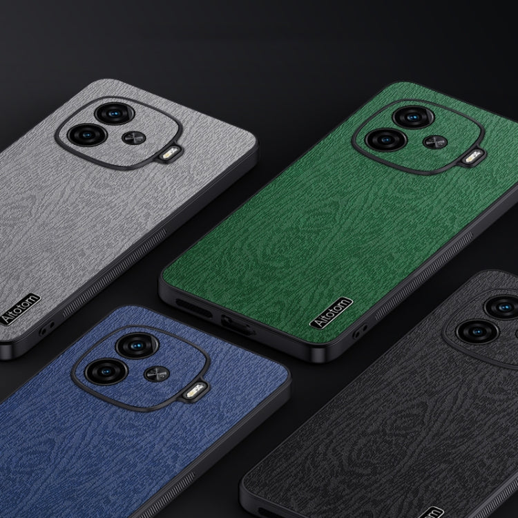 For vivo iQOO Z9 Turbo Tree Bark Leather Shockproof Phone Case