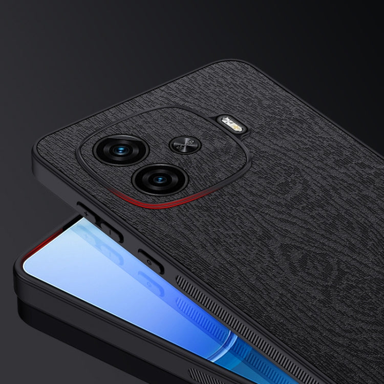 For vivo iQOO Z9 Turbo Tree Bark Leather Shockproof Phone Case