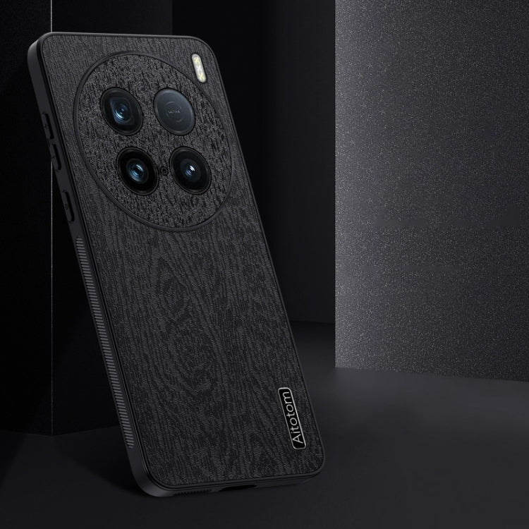 For vivo X100 Ultra Tree Bark Leather Shockproof Phone Case
