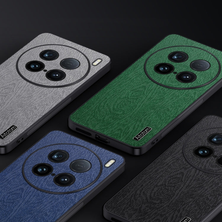 For vivo X100 Ultra Tree Bark Leather Shockproof Phone Case