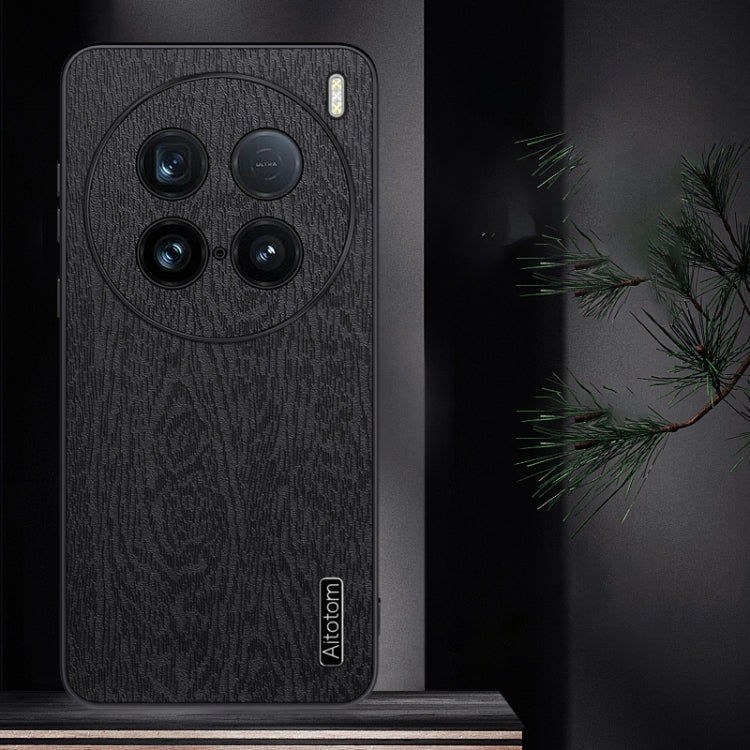 For vivo X100 Ultra Tree Bark Leather Shockproof Phone Case